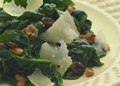 Spinach with Pine Nuts