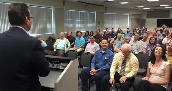 Visiting the Flood Control District employees