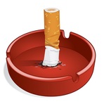 A cigarette in an ashtray 