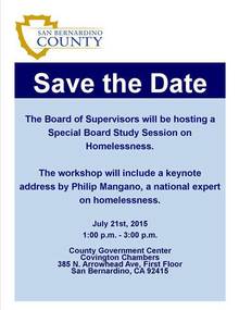 Homelessness study session