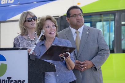 Supervisor Gonzales at ceremony