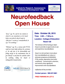 Neurofeedback Open house at CSUSB