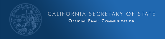 California Secretary of State Official Email Communication