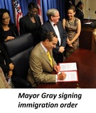 Mayor Signing Immigration Order