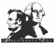 Presidents' Day Lincoln and Washington Clip Art