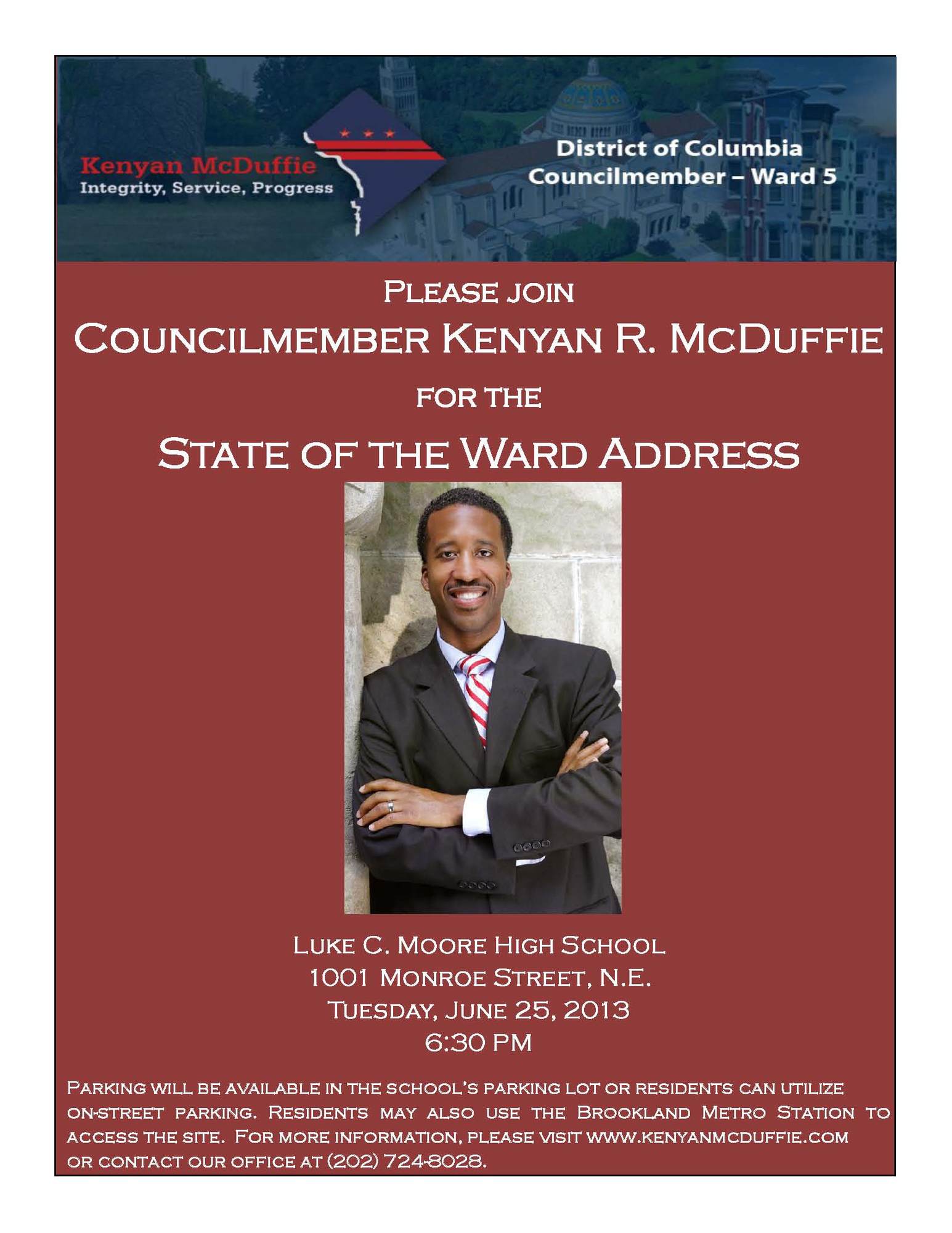 Councilmember McDuffie Invites Residents to His State of the Ward Address