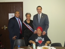 Mayor Gray, DCOA ED, Ms. Senior DC with Centenarian Laura Griffin
