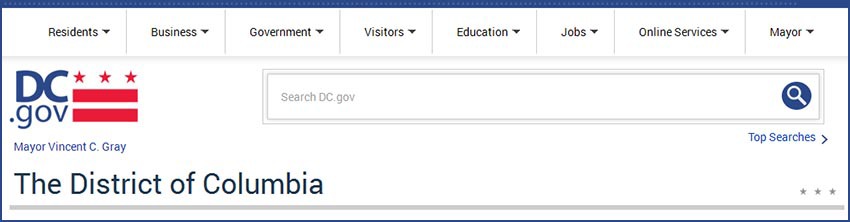 DC.Gov Banner