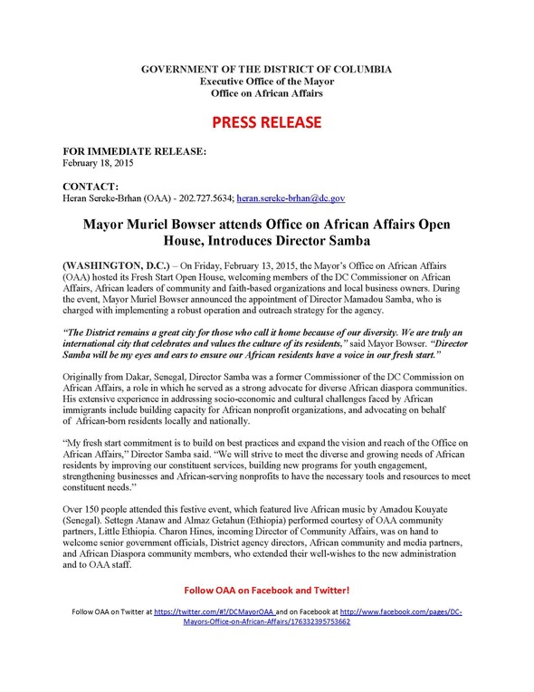 [OAA]Fresh Start Open House PostPress Release