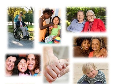 photo collage of caregivers 