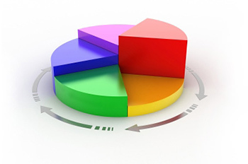 3D Circle Chart Graphic