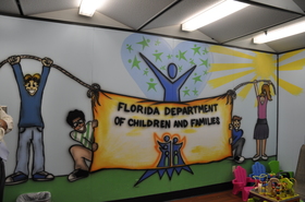Mural on the wall of the CPI office in Orlando.