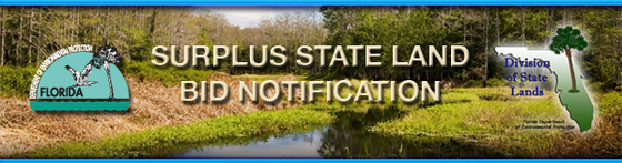 DEP logo Division of State Lands logo Bid Notification Highlands County