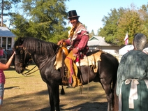 A Seminole sits on a horse at Ocala Country Days Festival