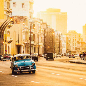 traffic at Malecon, Havana, Cuba