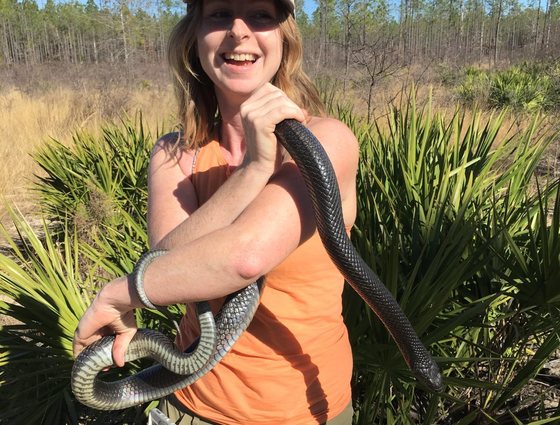 UGA's Erin Cork with indigo snake