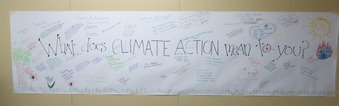 A poster from the Community Climate Action Meeting