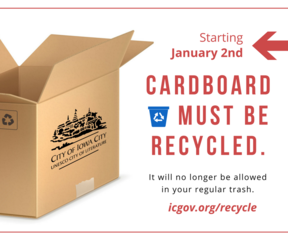 A graphic promoting the cardboard ban. 