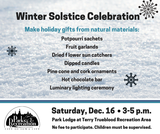 A graphic promoting the winter solstice celebration. 