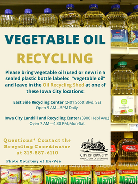 Graphic describing vegetable oil recycling