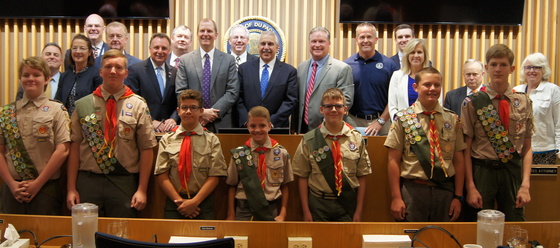 Boy Scouts at County Board