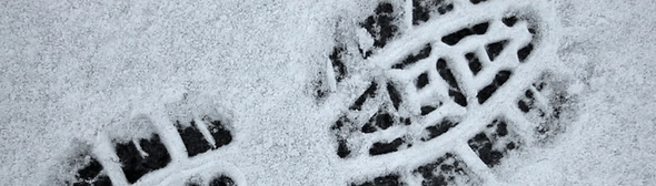 footprint in snow