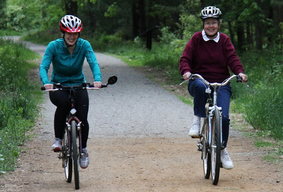 Senior biking