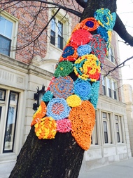Yarn Bombing Chicago and Dempster