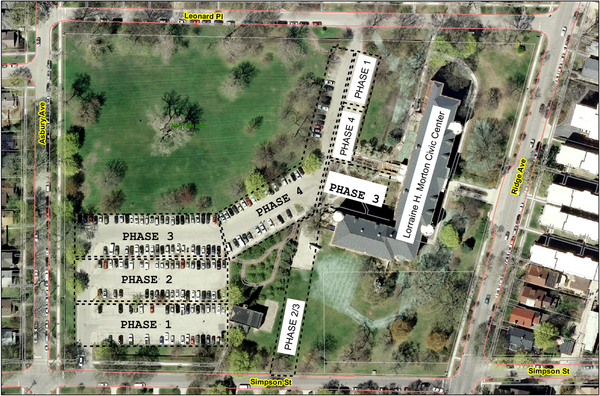 Civic Center Parking Lot Project map