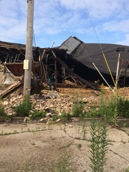 Ridge Ave. roof collapse 1