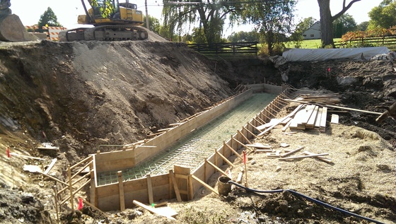 Preparing site to pour concrete foundations