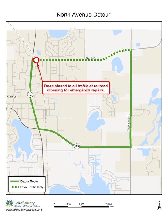 North Avenue Detour Map Nov 2015