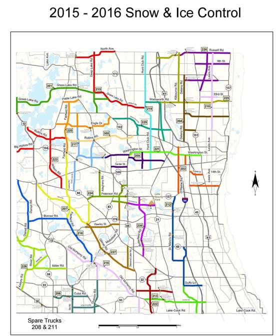 snow plow routes for 2015-2016 MAP