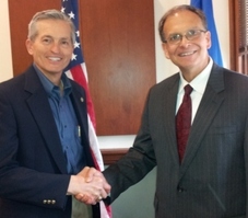 Jerry Miller with Police Chief Steve Conrad