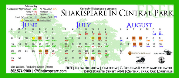Shakespeare Calendar