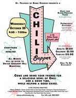 St. France Rome Chili Supper flyer
