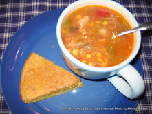 soup and cornbread