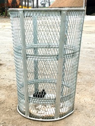 wire trash basket