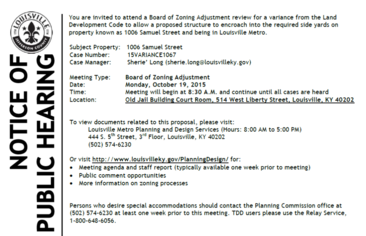 Samuel St BOZA Notice Image