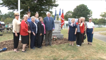 Councilman Magre with Monument and DAR Image