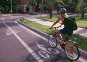 Riding in bike lane
