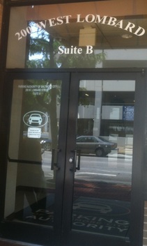Parking Authority Office Front Door