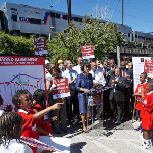 IMAGE: Mayor Rawlings-Blake and Governor O'Malley announce new transportation funding