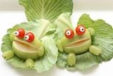 Fun Food Image of Frogs made of veggies
