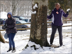 Photo of: Teens playing in the snow