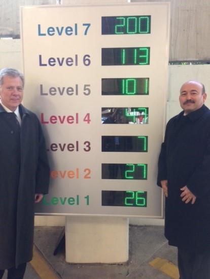 Chief Administrative Officer Tim Firestine and  Acting MCDOT Director Al Roshdieh at the Town Square Garage