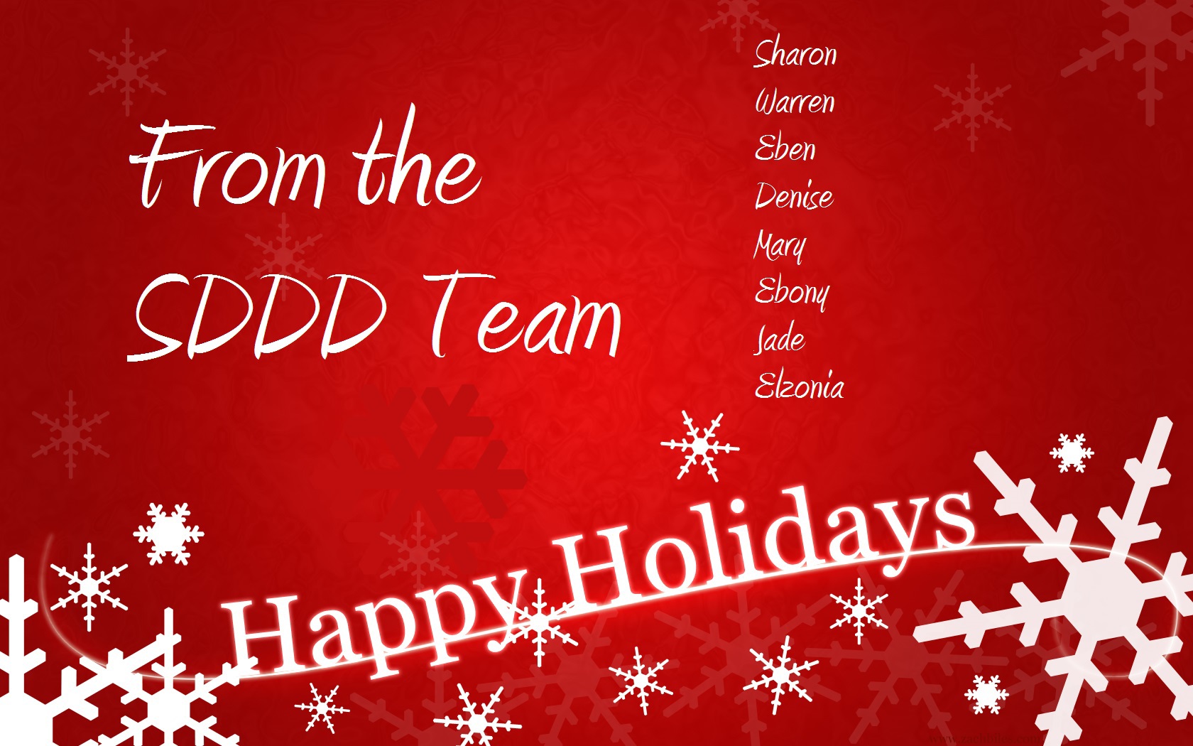 Happy Holidays from SDDD