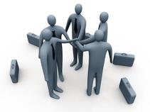 Image people becoming partners