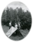 Maine Memory Network photo of tent campers at Bradbury Mt circa 1940