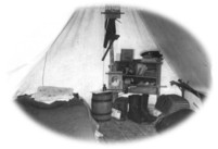 Maine Memory Network photo inside tent circa 1901